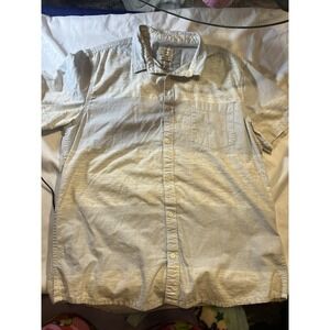 Quiksilver Men's Surfing Button Up Light Blue XlargeShort Sleeve Casual Top291